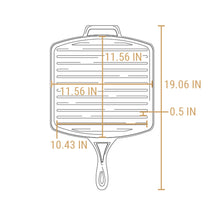 Load image into Gallery viewer, Blacklock *65* 12 Inch Triple Seasoned Cast Iron Grill Pan