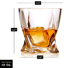Load image into Gallery viewer, Bezrat Old Fashioned Twisted Whiskey Glass