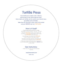 Load image into Gallery viewer, HERNÁN Authentic Cast Iron Mexican Tortilla Press