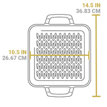 Load image into Gallery viewer, Lodge 11 inch Cast Iron Square Grill Topper