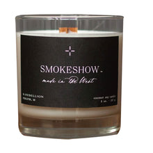 Load image into Gallery viewer, R. Rebellion Smokeshow Candle – 8 oz in Reusable Whiskey Glass