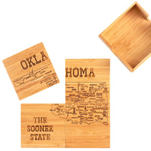 Load image into Gallery viewer, Oklahoma Totally Bamboo Puzzle Coaster Set