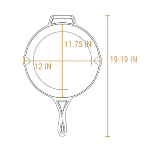 Lodge Blacklock 12 Inch Triple Seasoned Cast Iron Skillet