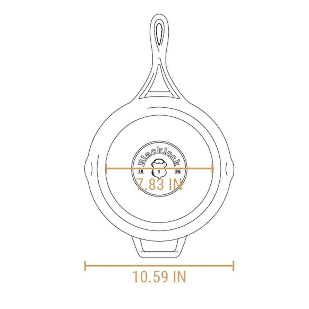 Lodge Blacklock 10.25 Inch Triple Seasoned Cast Iron Skillet