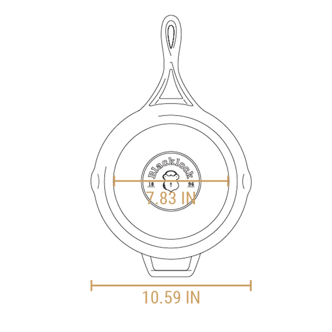 Lodge Blacklock 10.25 Inch Triple Seasoned Cast Iron Skillet