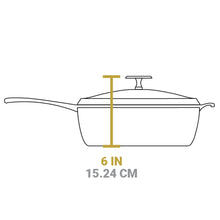 Load image into Gallery viewer, Blacklock 4 Quart Lightweight Cast Iron Deep Skillet With Lid
