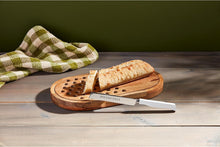 Load image into Gallery viewer, Bread Board with Crumb Catcher and Knife Set by Mud Pie®
