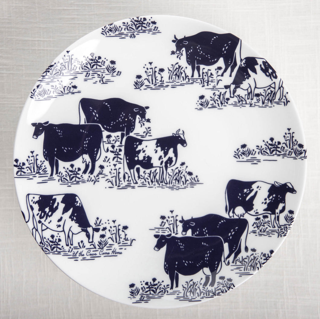 Melamine Dinner plate-Til' The Cows Come Home 10.5