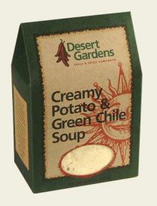 Desert Gardens Creamy Potato and Green Chile Soup