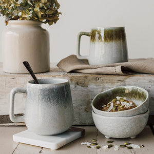 Mineral Mist Gray Reactive Glaze Bowl by Danica Heirloom