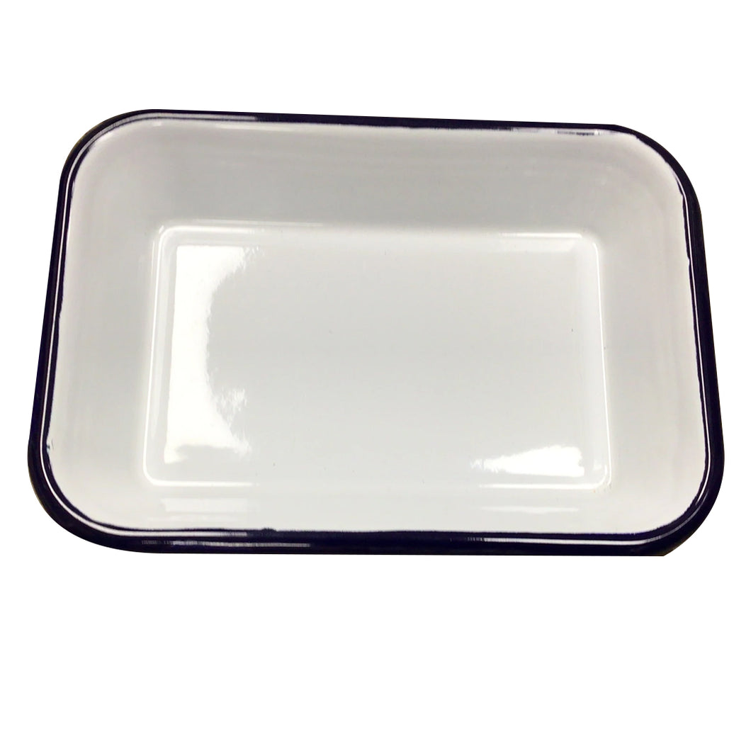 Durable Enamel Serving Tray – Sleek and Versatile Design