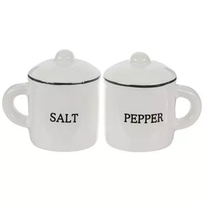 Farmhouse Ceramic Salt and Pepper Shakers