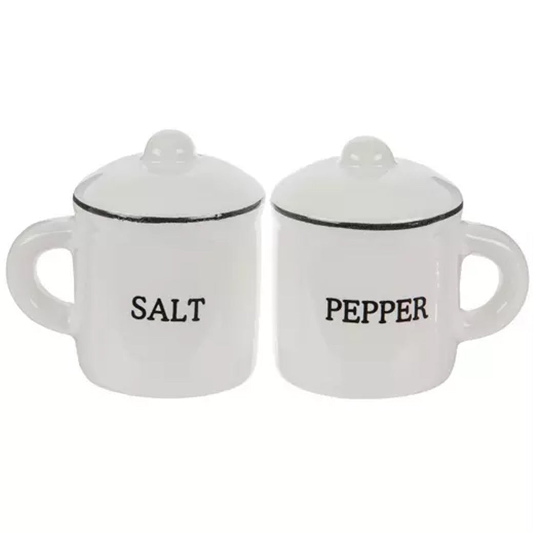 Farmhouse Ceramic Salt and Pepper Shakers