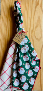 Christmas Kitchen Towels-Santa Repeat