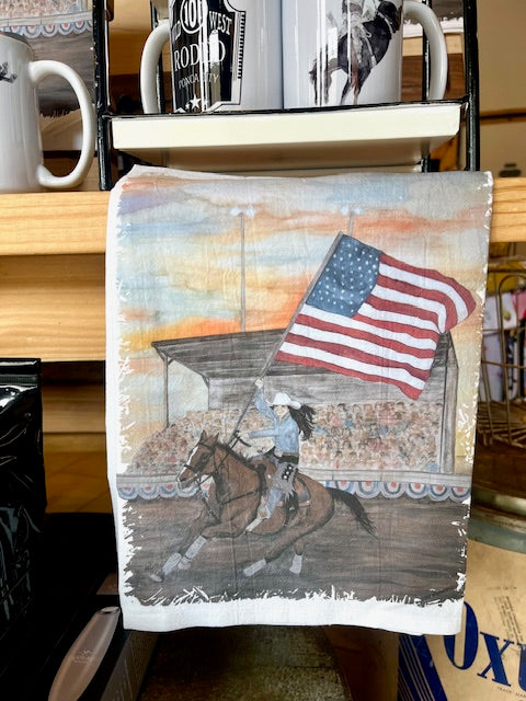 Rodeo Queen Tea Towel