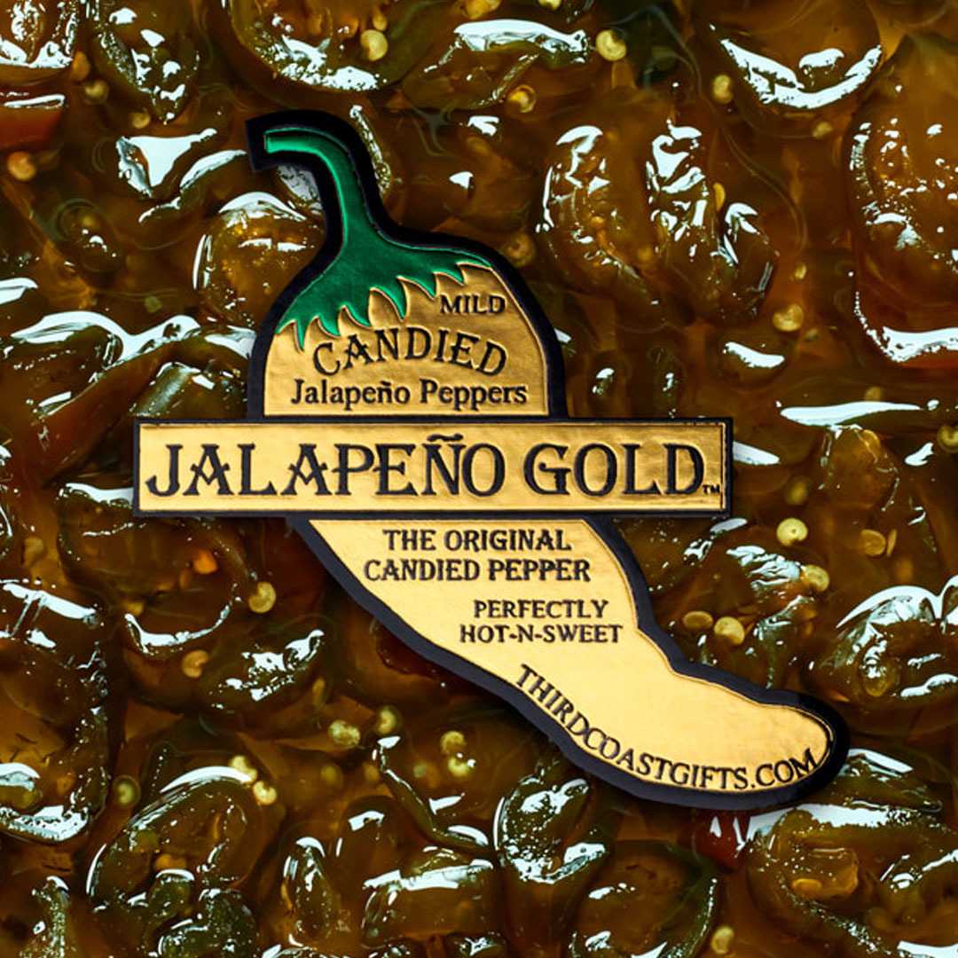 Jalapeño Gold Original – Sweet & Spicy Candied Jalapeños (13 oz.)