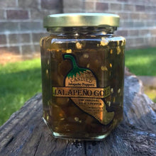 Load image into Gallery viewer, Jalapeño Gold Original – Sweet &amp; Spicy Candied Jalapeños (13 oz.)
