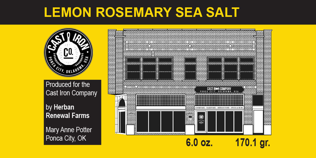 Lemon Rosemary Sea Salt by Herban Renewal Farms - 10 oz