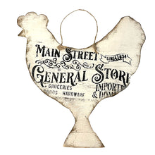 Load image into Gallery viewer, Wooden Chicken Sign – Off White
