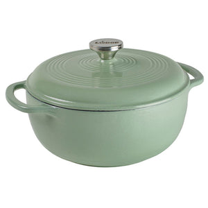 Lodge XL 4.5 Quart Desert Sage Essential Enamel Cast Iron Dutch Oven