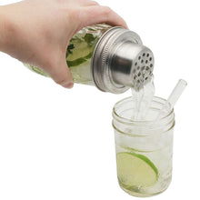 Load image into Gallery viewer, Mason Jar Shaker Cocktail Shaker Lid with Stainless Steel Band (Regular Mouth) by Mason Jar Lifestyle

