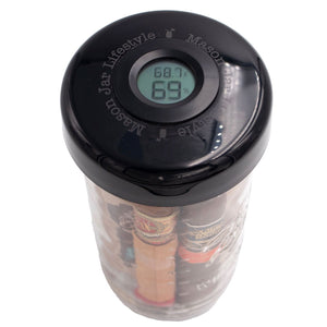 Mason Jar Humidor / Hygrometer Lid with Temperature (Wide Mouth) by Mason Jar Lifestyle