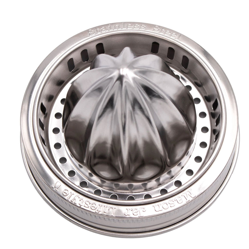 Mason Jar Stainless Steel Juicing Lid (Wide Mouth) by Mason Jar Lifestyle