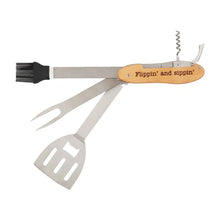 Load image into Gallery viewer, BBQ Grilling 5-in-1 Multi-Tool - &quot;Flippin&#39; and sippen&#39;
