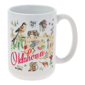 Oklahoma Ceramic 15 oz Mug - OK Collection by Rosanne Beck