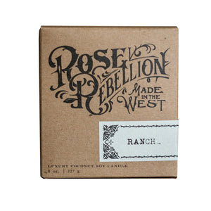 R. Rebellion The Ranch Candle – 8 oz in Reusable Whiskey Glass