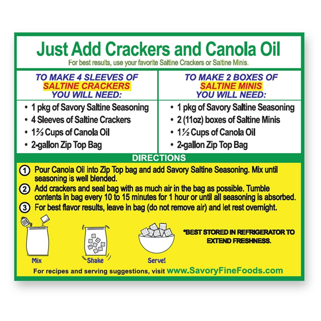 Savory Party Cracker Seasoning - Sour Cream and Onion