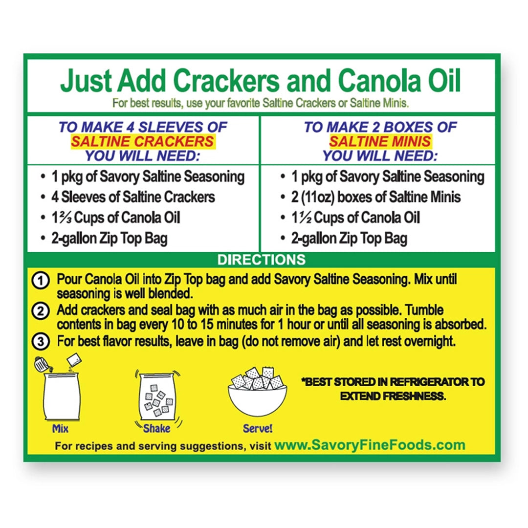 Savory Party Cracker Seasoning - Sour Cream and Onion