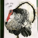 Turkey-Cotton Flour Sack Tea Towel by Dolly Estelle