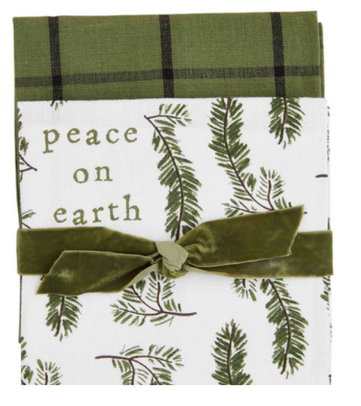 Christmas Kitchen Towels-Peace on Earth