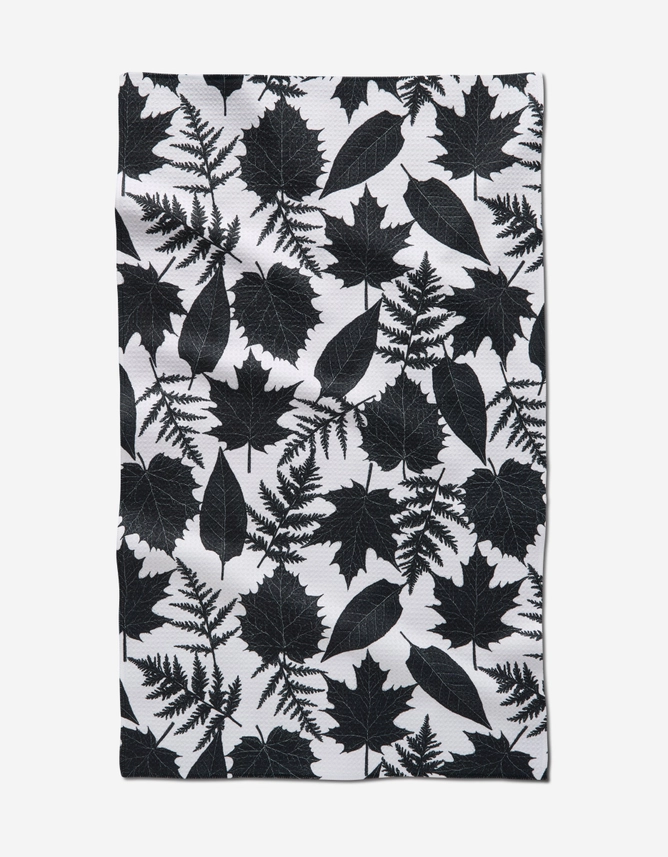 Geometry Spooky Leaves Tea Towel