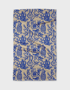 Geometry Mediterranian Pour Tea Towel