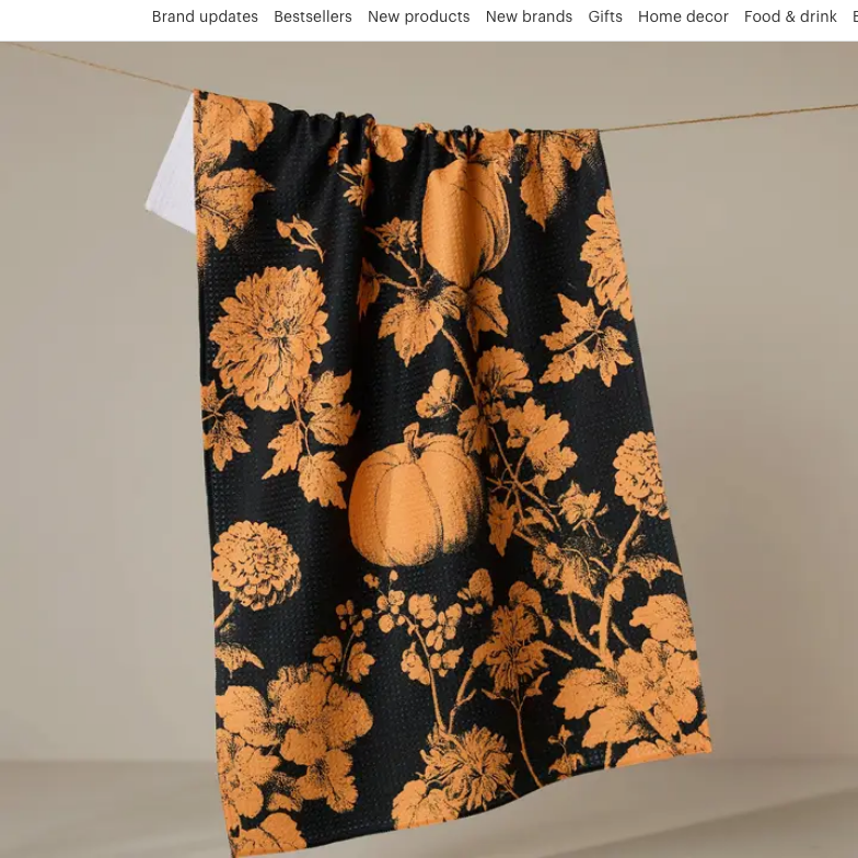 Geometry Haunted Harvest Tea Towel