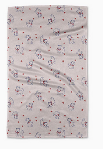 Geometry Doggy Playground Tea Towel