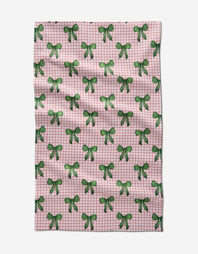 Geometry Ribbon and Cheer Tea Towel