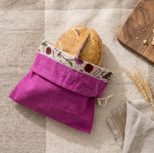 Load image into Gallery viewer, Bee's Wrap Artisan Bread Bag 15"x12" Magenta
