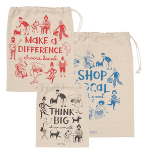 Shop Local Reusable Produce Bags – Set of 3