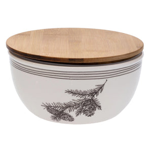 Christmas Covered Bowl – White Pine