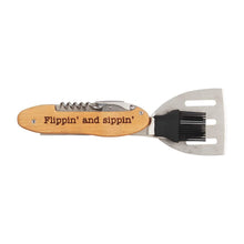 Load image into Gallery viewer, BBQ Grilling 5-in-1 Multi-Tool - &quot;Flippin&#39; and sippen&#39;
