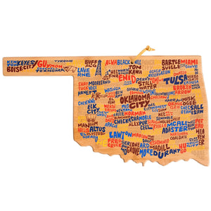Oklahoma Cutting Board with Artwork by Wander on Words™