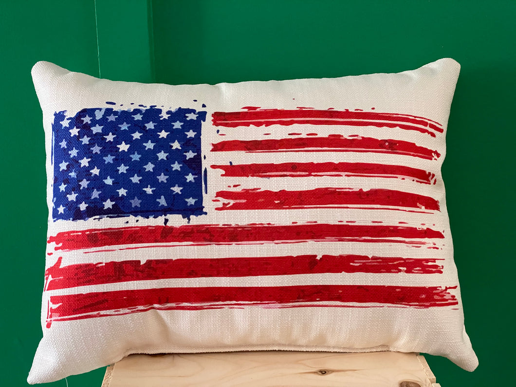 American Flag Pillow Cast Iron Company