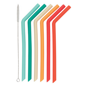 Reusable Silicone Smoothie Straws Cast Iron Company