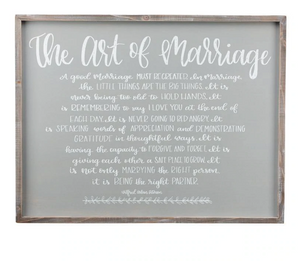 The Art of Marriage Framed Wall Art
