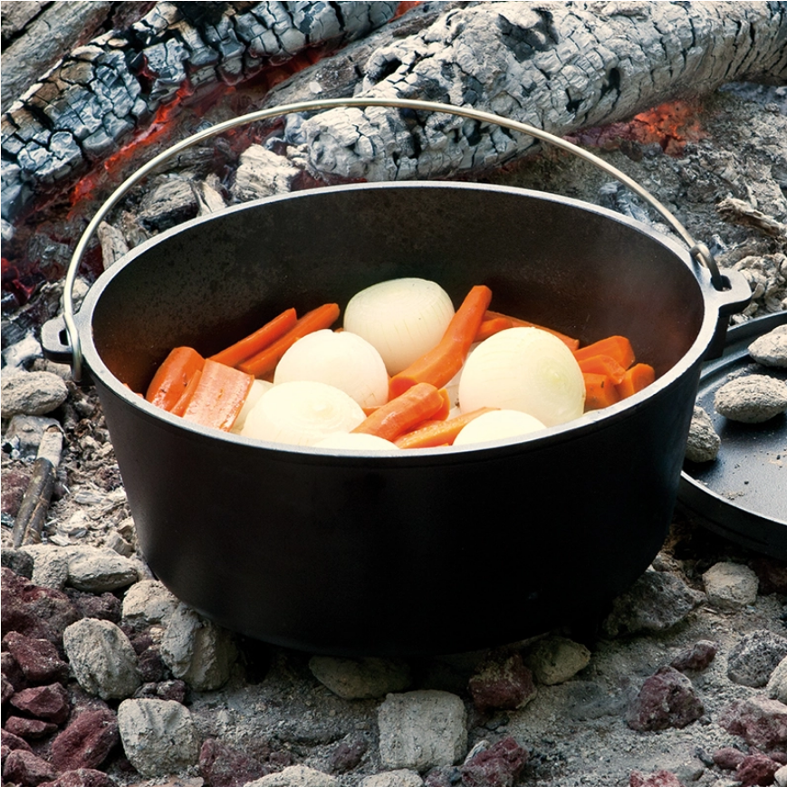 Lodge 12 inch Deep Campfire Dutch Oven Cast Iron Co