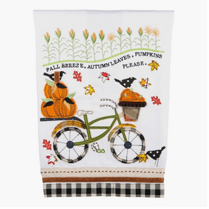 Fall Breeze Bike Tea Towel