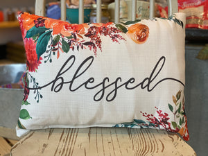 Blessed with Flowers pillow